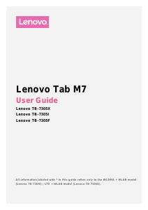 Bruksanvisning Lenovo TB-7305I TAB M7 Tablet
