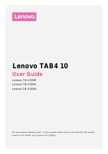 Bruksanvisning Lenovo TB-X304X TAB4 10 Tablet