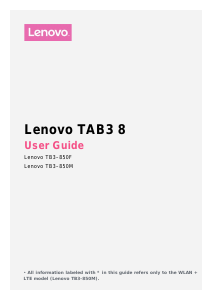 Bruksanvisning Lenovo TB3-850M TAB3 8 Tablet