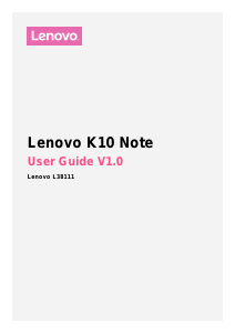 Manual Lenovo K10 Note Mobile Phone