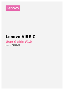Bruksanvisning Lenovo Vibe C Mobiltelefon