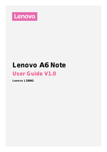 Bruksanvisning Lenovo A6 Note Mobiltelefon