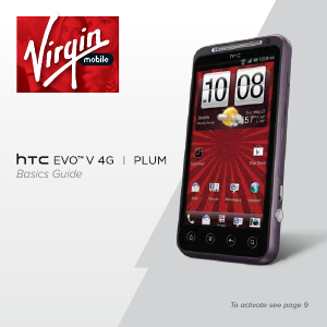 Manual HTC EVO V 4G Plum (Virgin Mobile) Mobile Phone