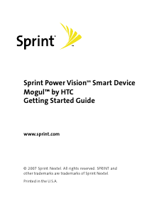 Bruksanvisning HTC Mogul (Sprint) Mobiltelefon