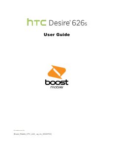 Bruksanvisning HTC Desire 626S (Boost Mobile) Mobiltelefon