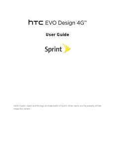 Manual HTC EVO Design 4G (Sprint) Mobile Phone