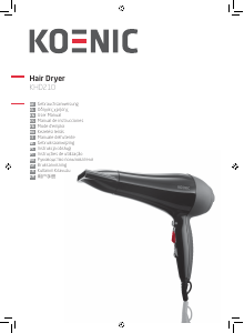Kullanım kılavuzu Koenic KHD210 Saç kurutma makinesi