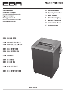 Handleiding EBA 2331 S Papiervernietiger