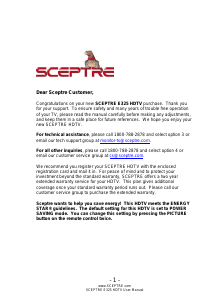 Bruksanvisning Sceptre E325BV-HDH LED TV