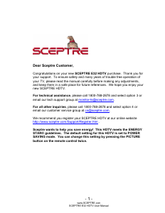Bruksanvisning Sceptre E325BV-FMDU LED TV