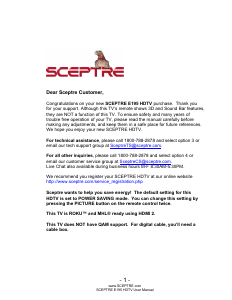 Handleiding Sceptre E195BV-SMQR LED televisie
