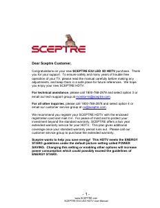 Bruksanvisning Sceptre E325BV-FHDD LED TV
