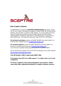 Handleiding Sceptre E249BD-FMQC LED televisie