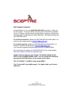 Bruksanvisning Sceptre X415BV-FMQR LED TV