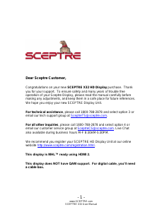 Bruksanvisning Sceptre X322BV-MQCC LED TV
