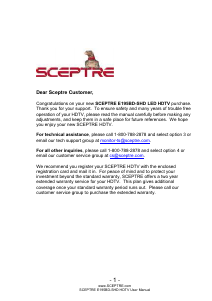 Bruksanvisning Sceptre E195BD-SHD LED TV