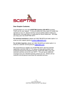 Bruksanvisning Sceptre E243BD-FHD LED TV