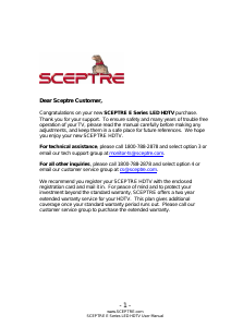 Bruksanvisning Sceptre E243PV-FHD LED TV