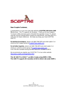 Bruksanvisning Sceptre U515CV-UMKR LED TV