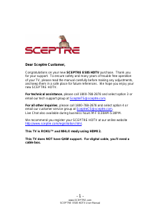 Handleiding Sceptre E505BV-FMQK LED televisie