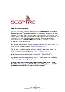 Bruksanvisning Sceptre C650CV-UMR LED TV