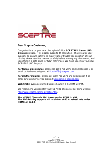 Bruksanvisning Sceptre U558CV-UMC LED TV