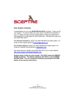 Bruksanvisning Sceptre E328BV-MDC LED TV