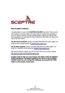 Bruksanvisning Sceptre E325BD-HDC LED TV