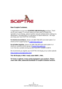 Bruksanvisning Sceptre X405BV-FSR LED TV