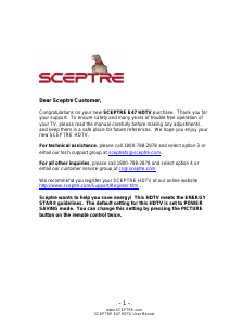 Handleiding Sceptre E475BV-FMDU LED televisie
