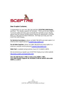 Bruksanvisning Sceptre U750CV-UMR LED TV
