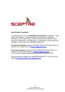 Bruksanvisning Sceptre A550CV-UMC LED TV