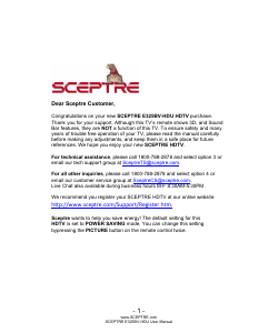 Bruksanvisning Sceptre E325BV-HDU LED TV