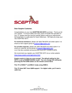 Bruksanvisning Sceptre E555BV-FMQR LED TV