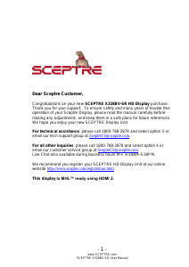 Handleiding Sceptre X328BV-SR LED televisie