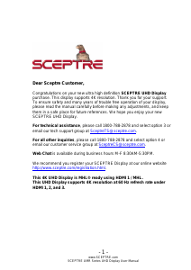 Bruksanvisning Sceptre U750CV-UMRK LED TV
