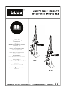 Manual Güde DHH 1100/13 TEZ Wood Splitter