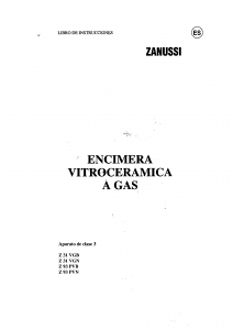 Manual de uso Zanussi Z31VGN Placa