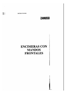 Manual de uso Zanussi Z41LXP Placa