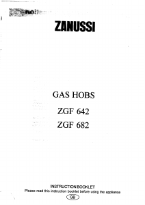 Manual Zanussi ZGF642N Hob