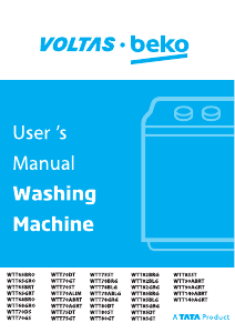 Manual Voltas BEKO WTT70ABRT Washing Machine