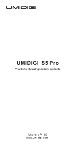 説明書 Umidigi S5 Pro 携帯電話