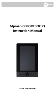 Handleiding Mpman COLOREBOOK7 Tablet