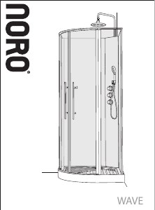 Manual Noro Wave (90x90) Cabine de duche