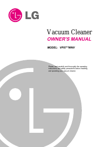 Manual LG VP0716WNV Vacuum Cleaner