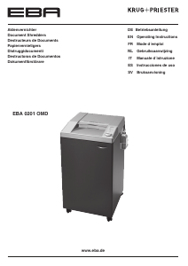 Manual EBA 0201 OMD Paper Shredder
