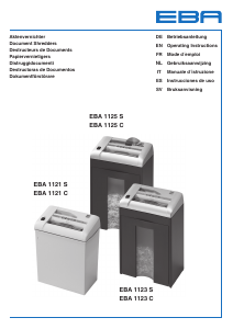 Handleiding EBA 1121 S Papiervernietiger