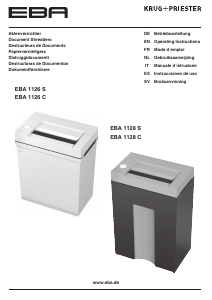 Manual EBA 1128 S Paper Shredder