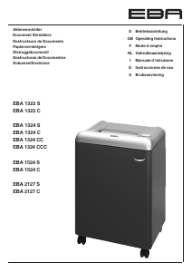 Handleiding EBA 1322 C Papiervernietiger