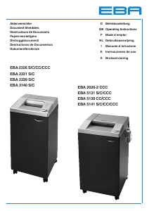 Handleiding EBA 5139 CCC Papiervernietiger